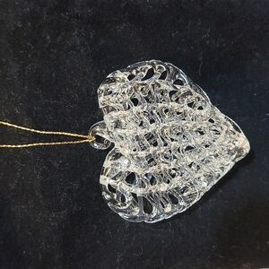 Glass heart ornament Christmas or valentine's
